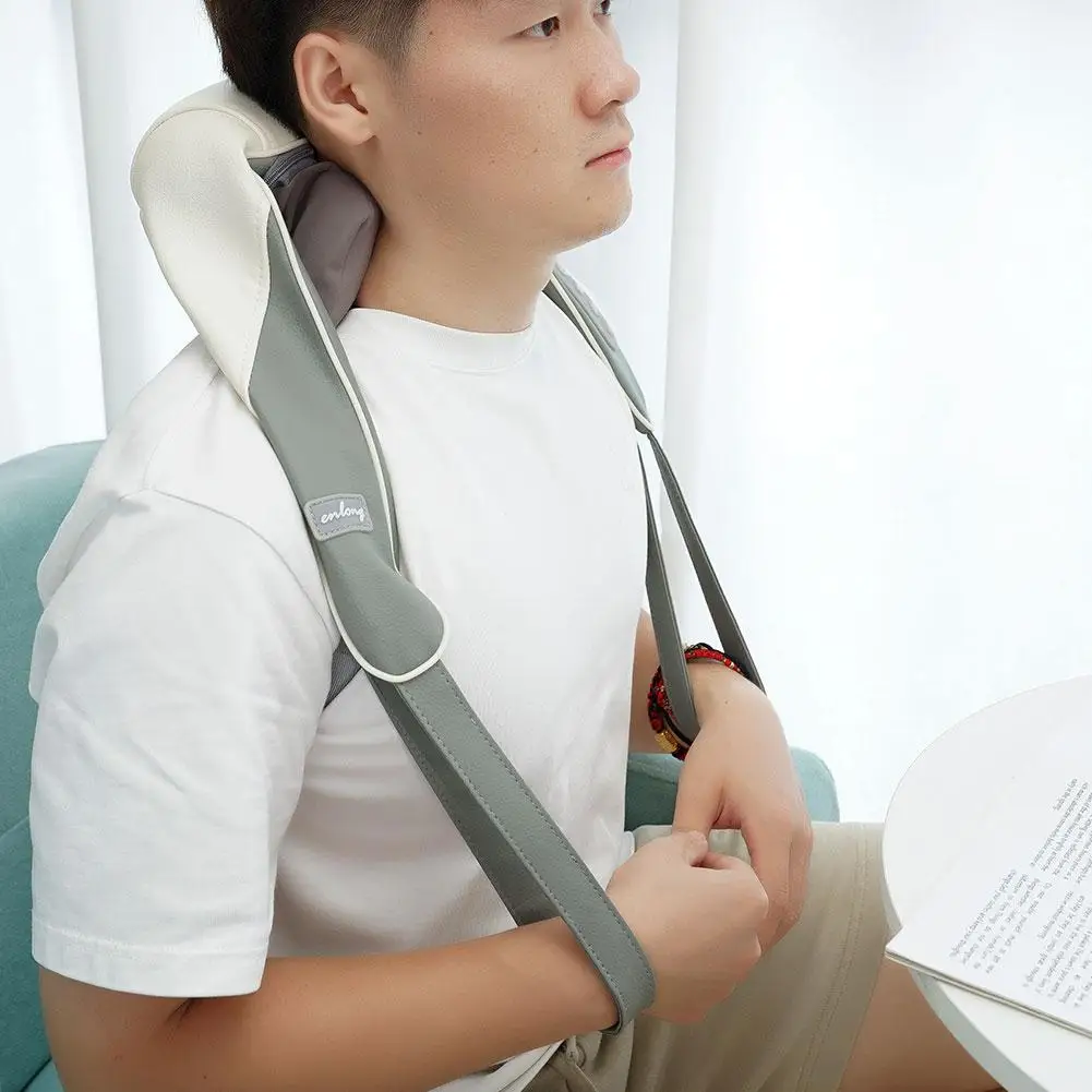 

Neck and Back Massager with Soothing Heat Wireless Electric Deep Tissue 5D Kneading Massage Pillow Shoulder Leg Body