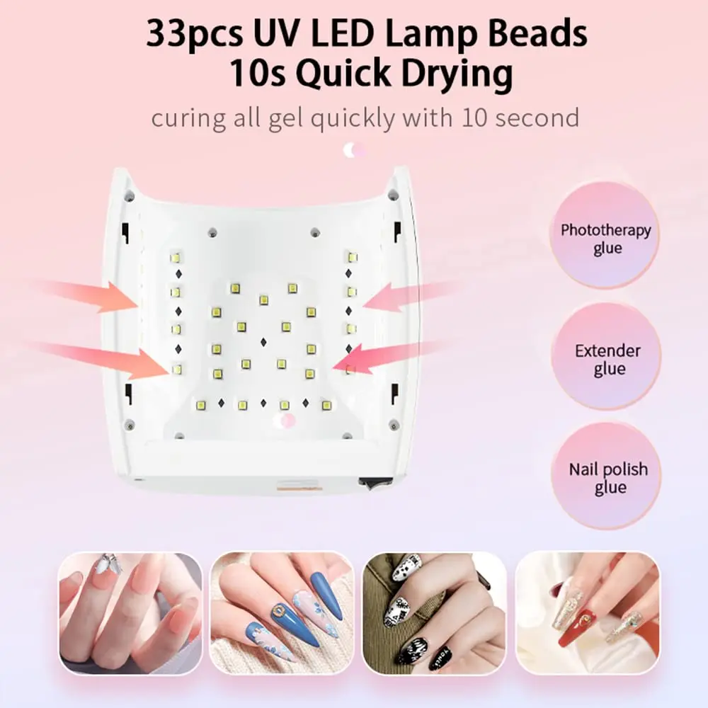 Rechargeable UV LED Nail Lamp S10 Wireless Gel Polish Nail Dryer Pedicure Manicure Light Cordless LED Nail Lamp For Manicure