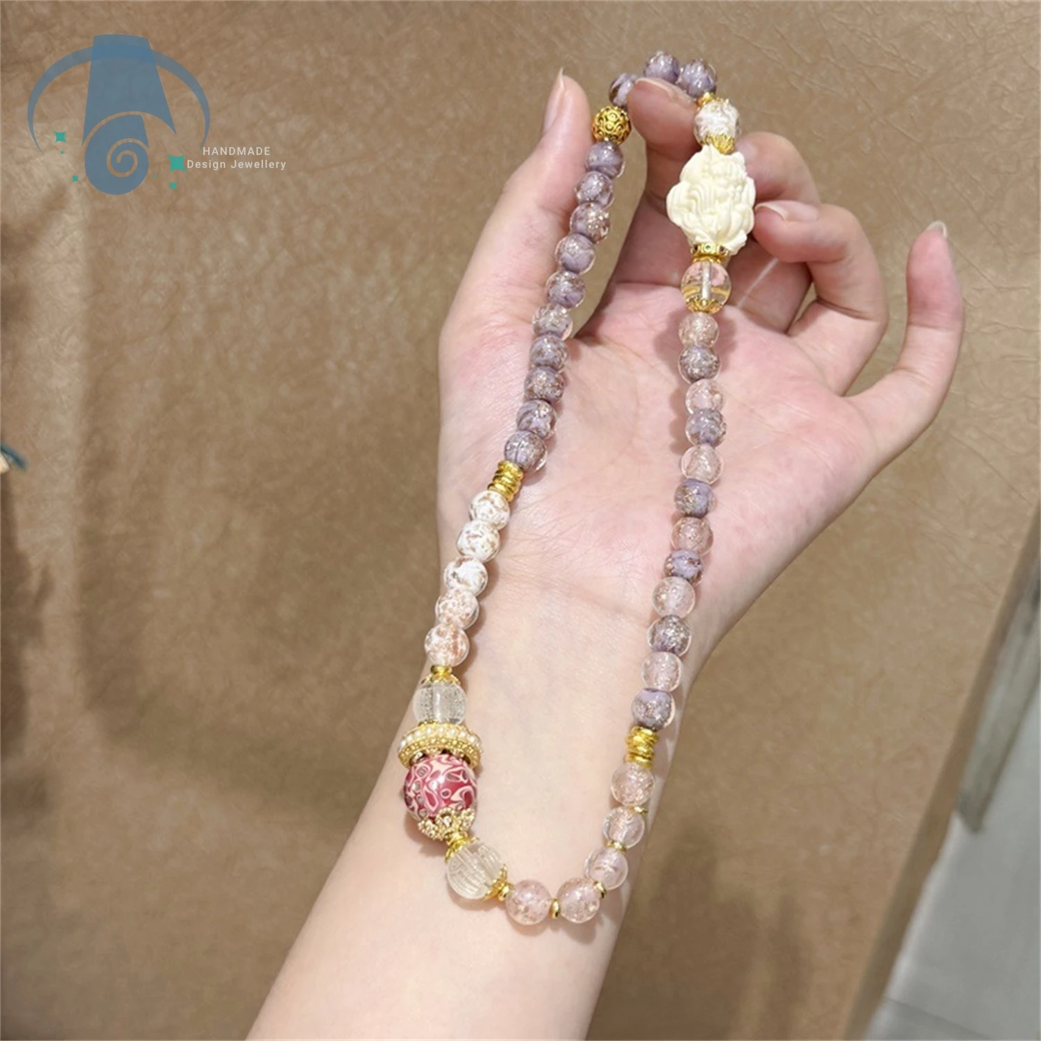 暗闇で光るキツネのブレスレット パープル発光九尾の狐チャーム - Aura Ethnic Fashion のレビューと価格