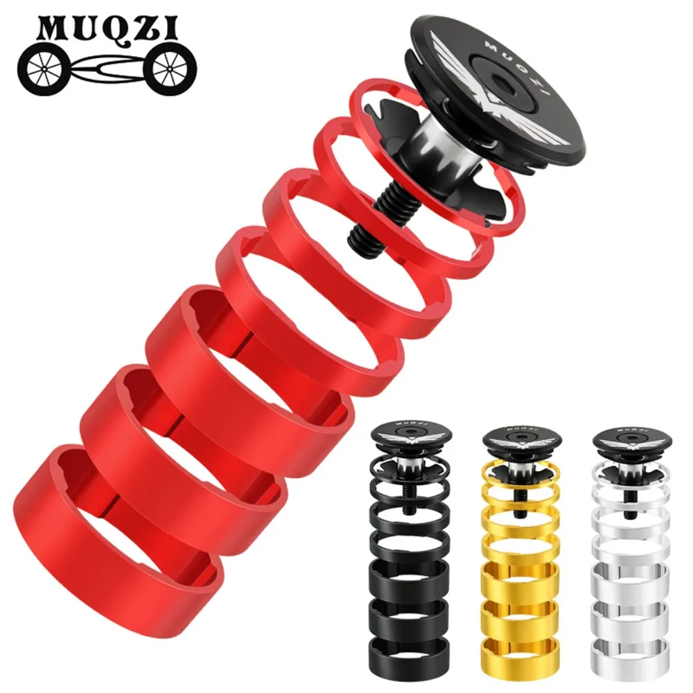 MUQZI Bicycle Fork Headset Cap 28.6mm Aluminum Spacers 2/3/5/10mm Headset Washer Bike Parts