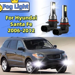 2Pcs LED Front Fog Light Lamp Car Bulbs 6000K For Hyundai Santa Fe 2006 2007 2008 2009 2010 2011 2012 Canbus Accessories Lamp