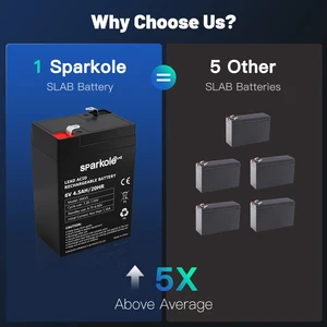 Dây dẫn axit hóa do nước ngoài, 6V, 4.5Ah, pin sạc di động, nguồn cắm trại bên ngoài, đồ chơi, đèn, đèn được thực hiện 10 pin bán hàng chính - №9