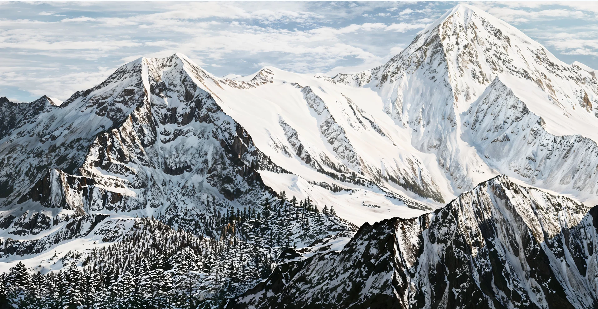Custom size 3d wallpaper Snow Mountain forest landscape mural home decoration Pine forest lake water blue sky white cloud mural