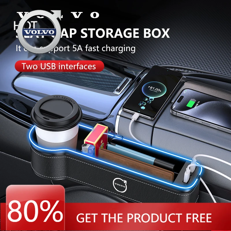 

Новинка 2026 года: Яркий светодиодный USB-органайзер для хранения в зазорах автомобиля VOLVO (V60, V40, XC90, S60, XC60, S90, V90, CX70, XC40, C40, C70, EX90, S)