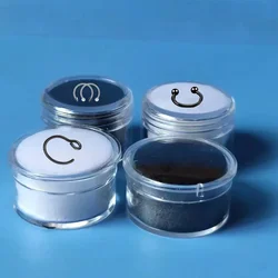 50Pcs/lot Round Diamond Display Box Clear Gemstone Packaging Organizer Beads Jar Accessories Ring Piercing Jewelry Storage Box