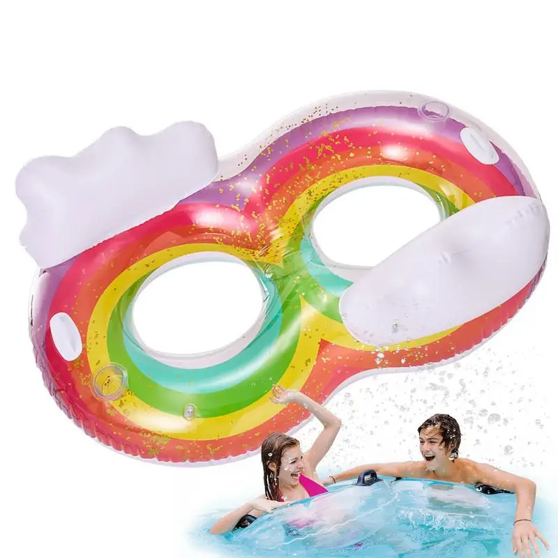 

Swimming Pool Floats Multifunctional Pool Rainbow Floats Cute Swim Floats For Entertainment Exercise Thickened Swimming Aids For