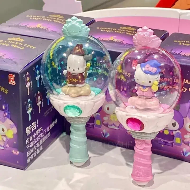 

Genuine Sanrio Figure Cinnamoroll Hellokitty Mymelody Kuromi Pochacco Figurine Fantasy Magic Egg Fairy Wand 2.0 Model Toys Gift