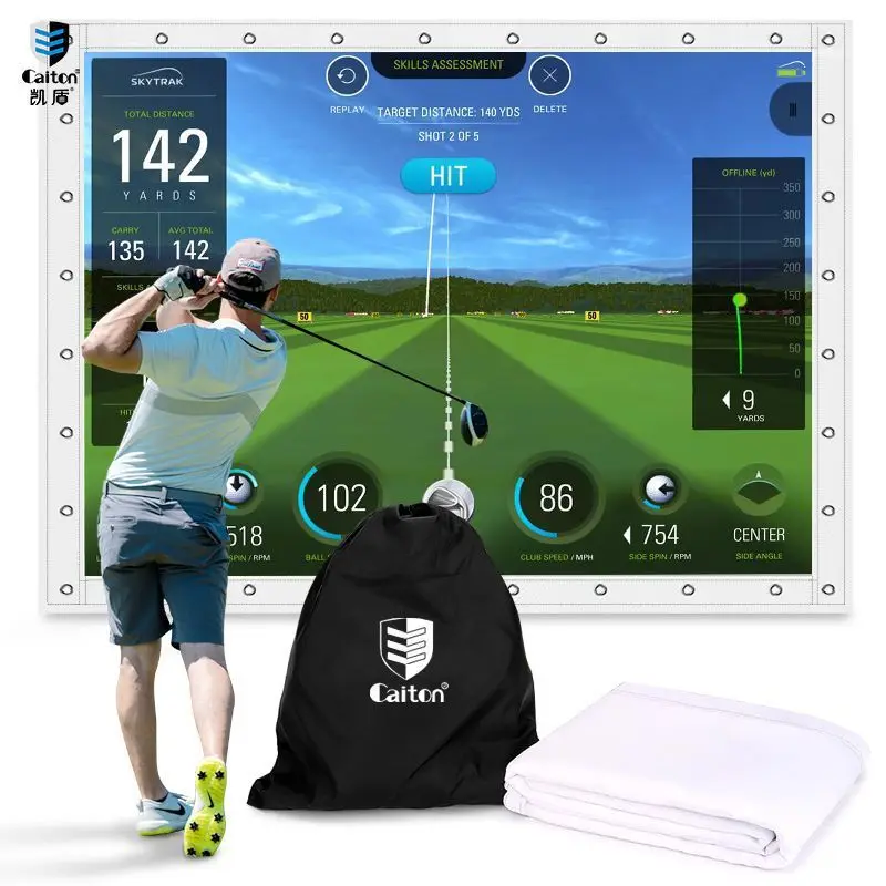 Golf Emulator Screen Cloth, Impact Screen Indoor Golf