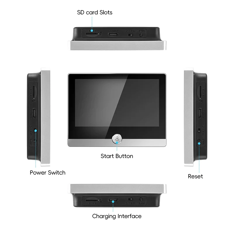 Jeatone-Caméra de sonnette vidéo WiFi intelligente pour la maison, judas, Alexa, Tuya, 1080P, 158 °, écran LCD 4.3 \