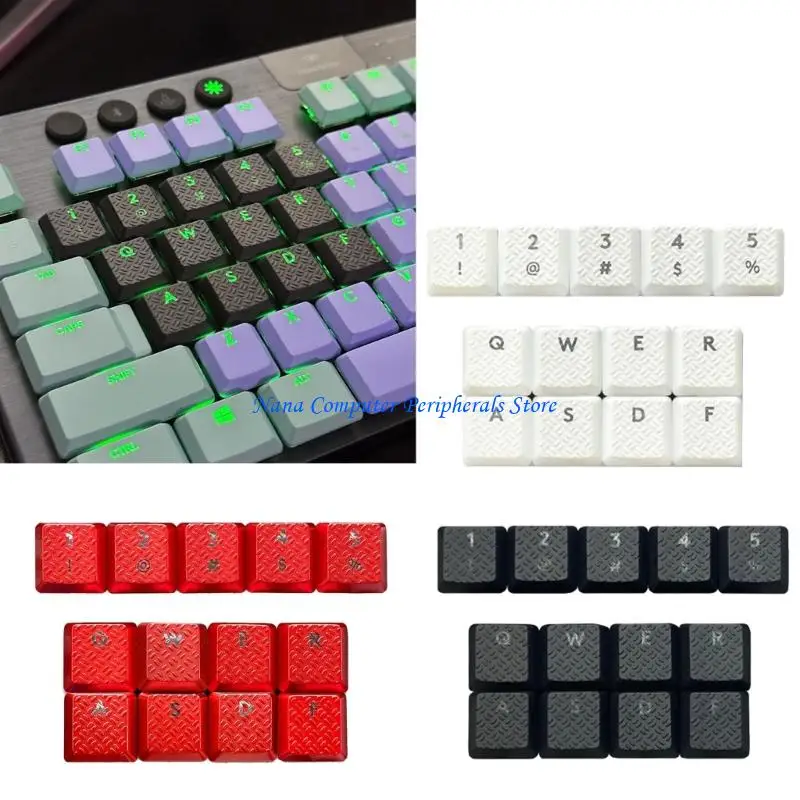 F68C Carbon Fiber Low Profile Keycaps Thin Blank Keycaps for G915/G813/G815/G913 TKL Low Profile Switches