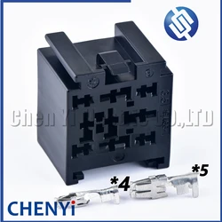 9 Pin（5B+4S）hybrid wire Automobile connector Fuse box relay socket Retrofit and install relay harness plug With pin 185403-2