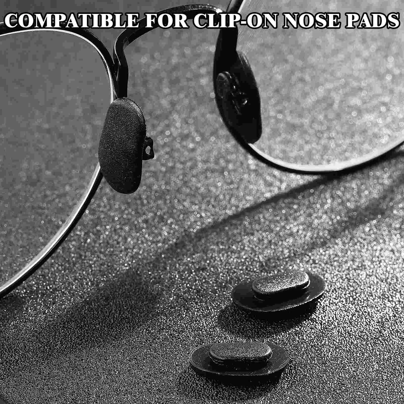 20 Pcs Plein Air Frames Glasses Nose Grips Eye Silicone Pads for Eyeglasses Black Anti