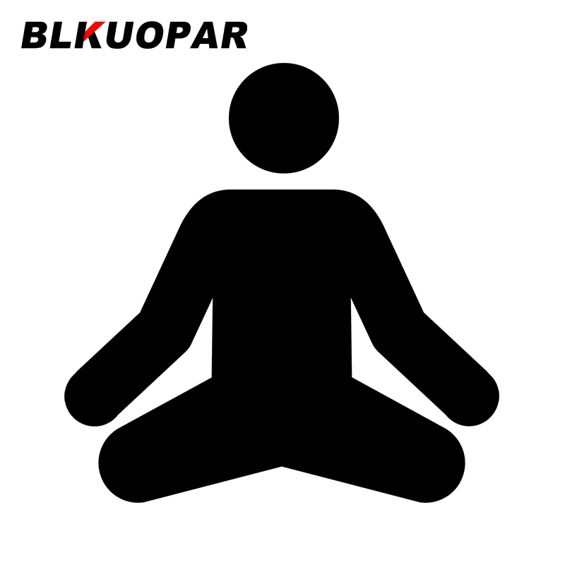 BLKUOPAR for Meditation Car Stickers Sunscreen Creative Decals Vinyl Scratch-Proof Waterproof Windshield Luggage Decoration