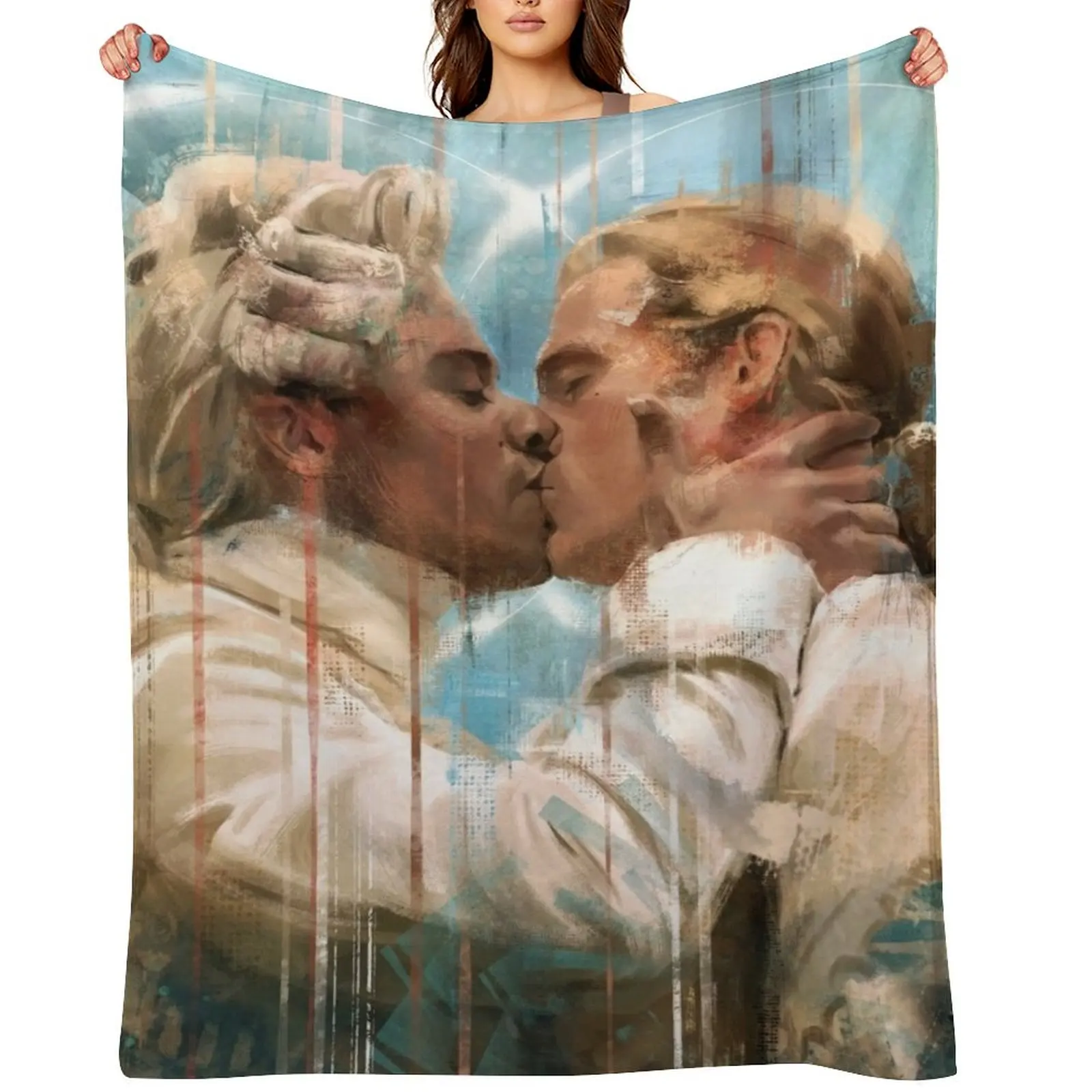 

The tragedy of a kiss Throw Blanket Blankets For Bed Beautifuls Single bed plaid Blankets