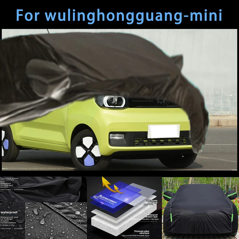 

Для wulinghongguang-mini наружная защита, полные автомобильные Чехлы, снежный чехол, Солнцезащитный водонепроницаемый пыленепроницаемый внешний автомобильный аксессуар