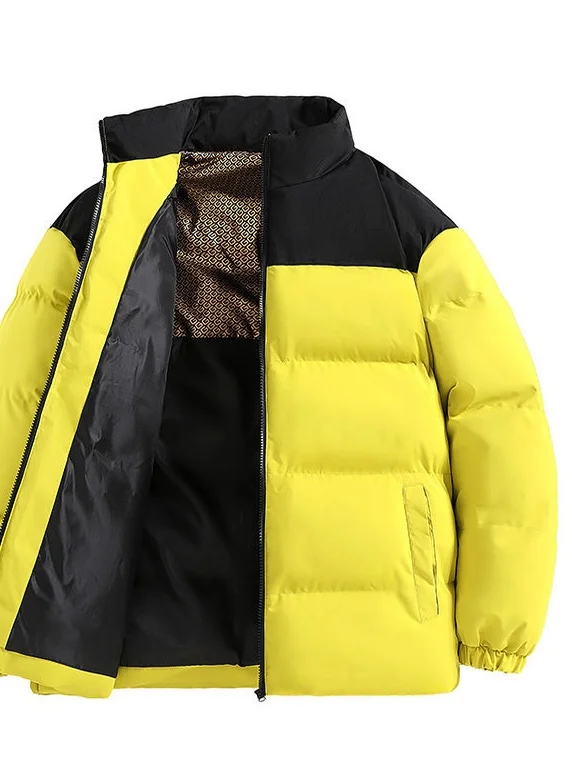 

New 2025 Men's Thickened Warm Cotton Jacket Winter Sports Leisure Fashion Brand Outerwear Casual Long Sleeve Zipper Closure
