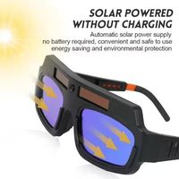 Solar Powered Automatic Dimming Welding Glasses Auto Darkening Anti-glare Argon Arc Welding Glasses Anti-Scratch Eye Protection
