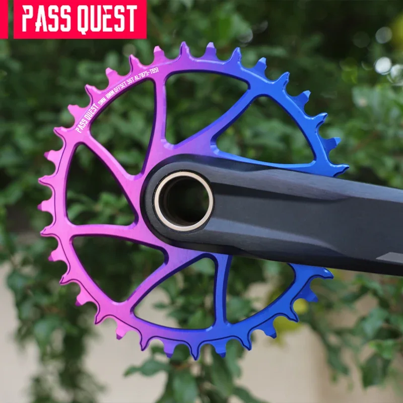 PASS QUEST colorful Narrow Wide Chainring for SHIMANO M6100  M7100 M8100 M9100 Direct Mount Crank Bicycle Accessories