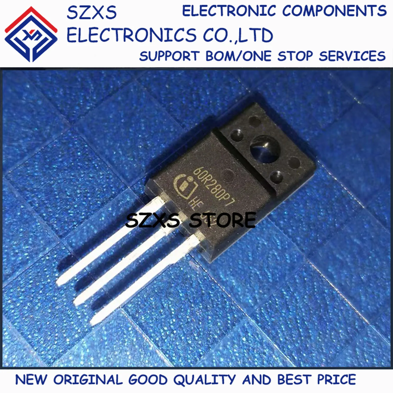 

New Original 10Pcs 60R280P7 IPA60R280P7 TO-220F 600V MOSFET Field-Effect Transistor In Stock Electronic Components Good Quality