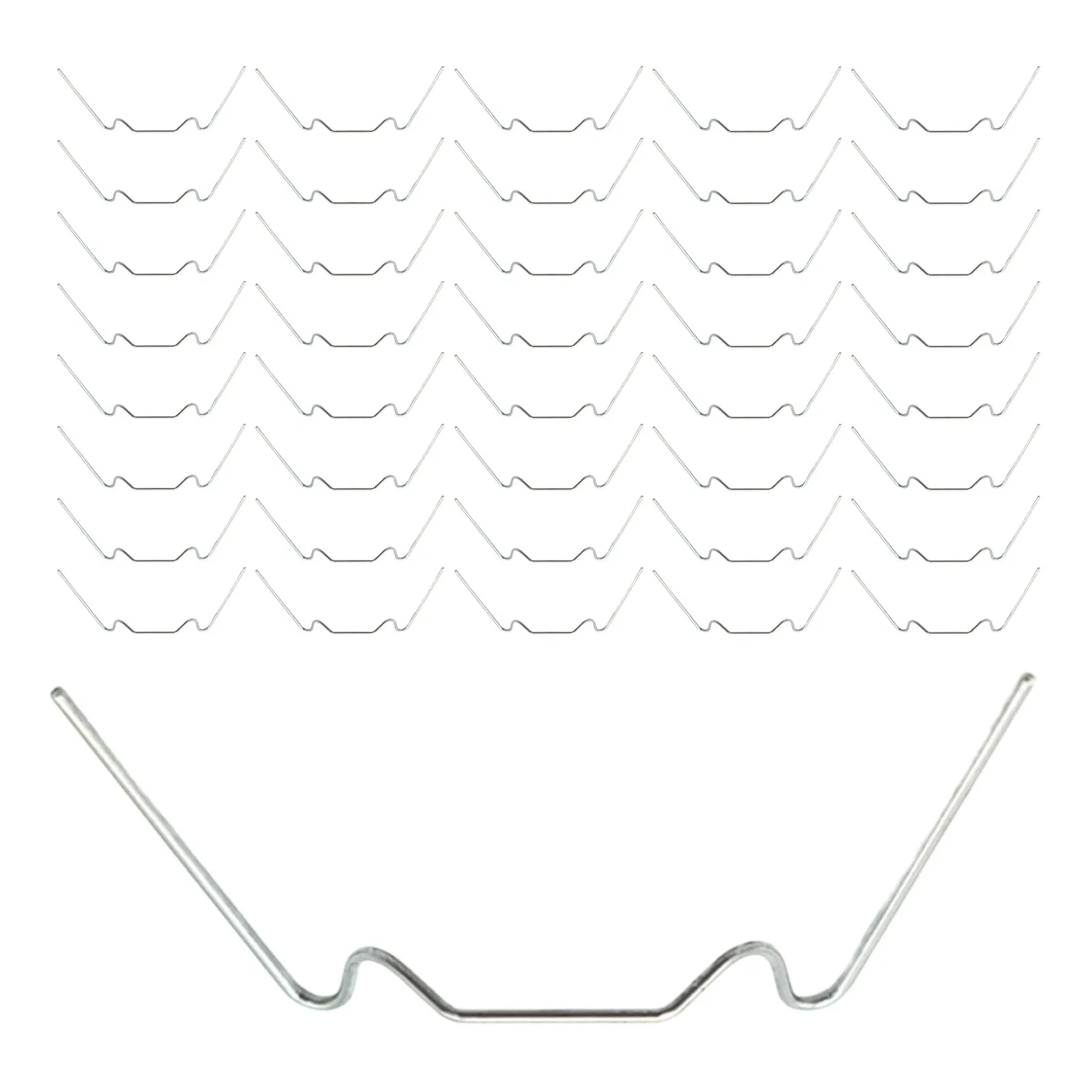 150Pcs Iron W-Wire Greenhouse Glass Clips Robust W-Type Fixing Clamps for Greenhouse Panels Windows Doors Landscaping Tarp Nails
