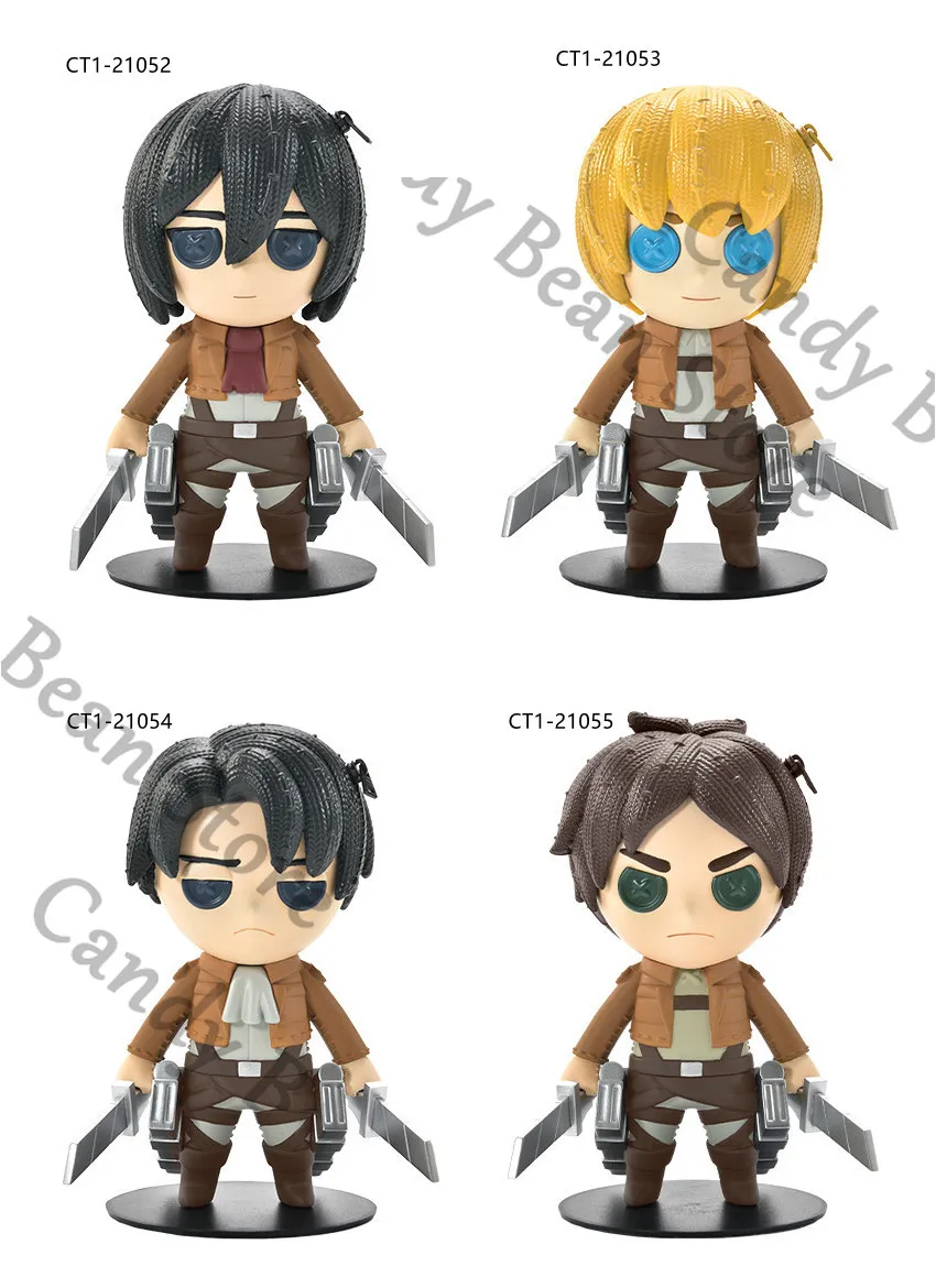 

Official Anime Attack on Titan Levi Ackerman Armin Arlert Eren Jaeger Mikasa Cosplay Garage Kits Cartoon Figurine Model Gift