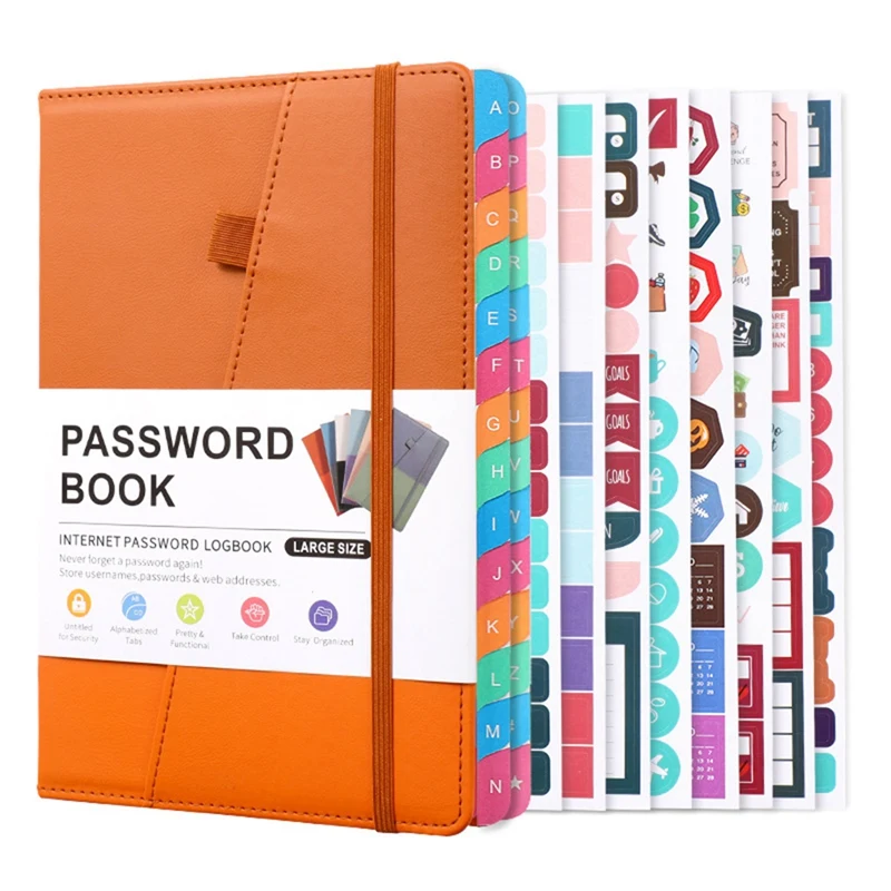 

Password Keeper Book With Alphabetical Tabs For Seniors, Password Notebook For Internet Website Address Log In Detail,A Durable
