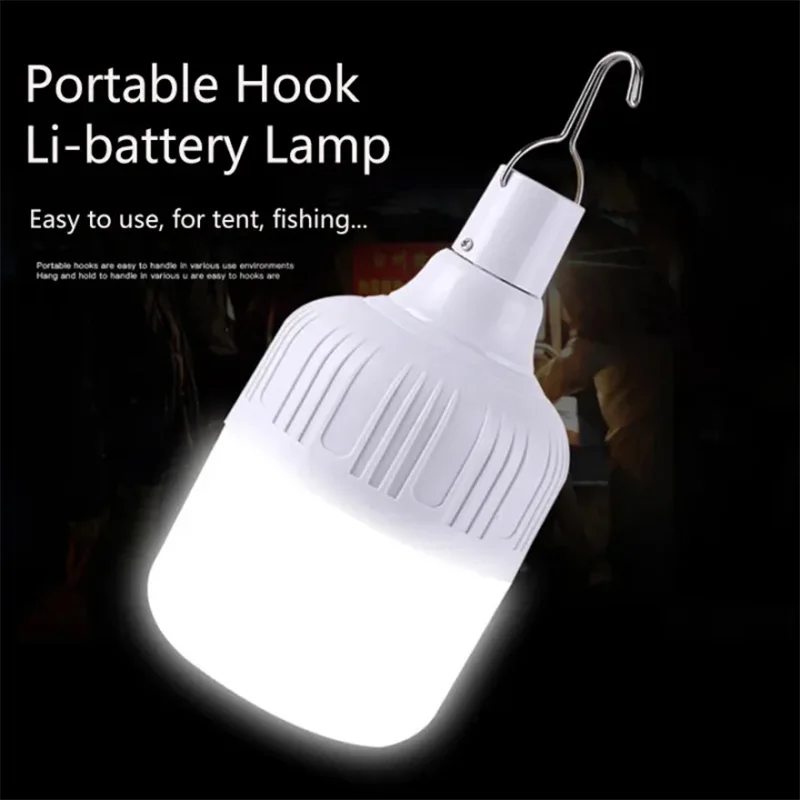 Imagem -06 - Lâmpada Led Recarregável Usb Portátil para Acampar Iluminação Exterior Garden Tent Bbq Adventure Hook Night Light