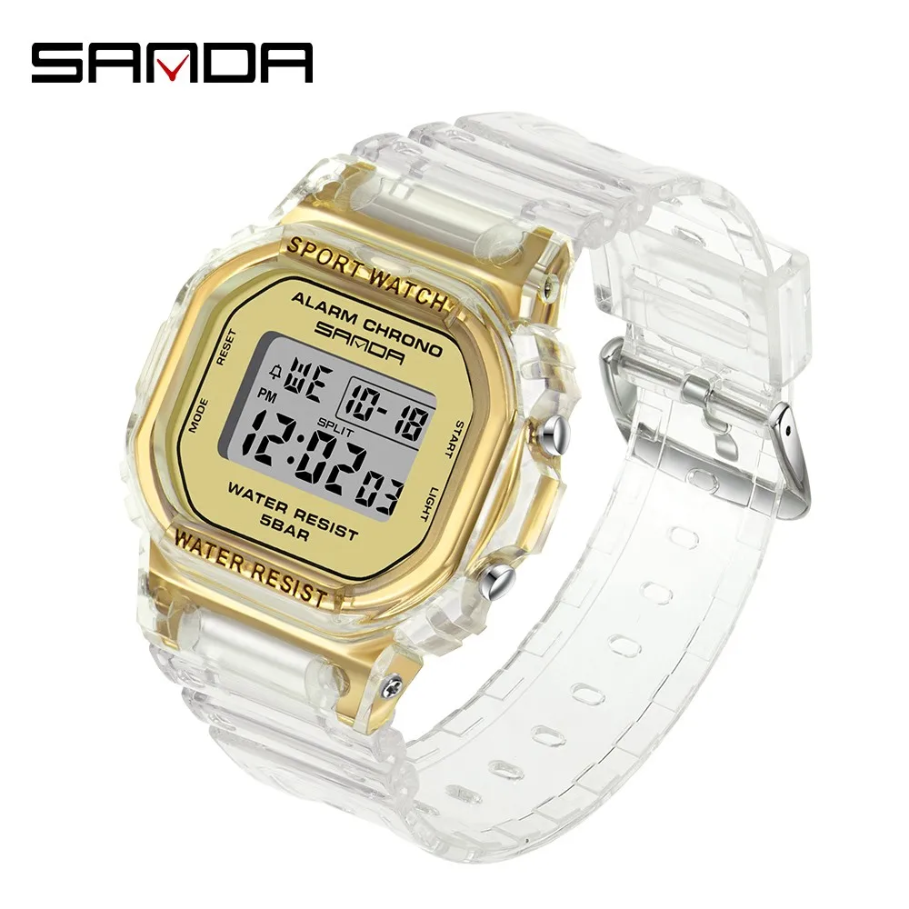 

Fashion Sanda Women's Watches Outdoor Waterproof Led Digital Watch For Female Clock Ladies Sport Wristwatch Relogio Feminino