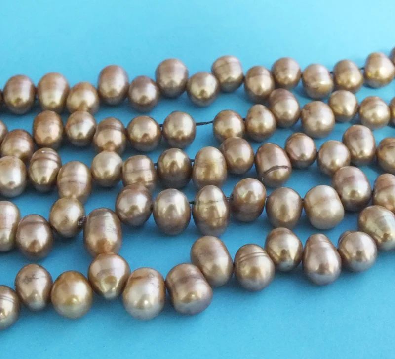 5PCS 8-9MM AA water droplets shape dance Pearl Loose Beads 15