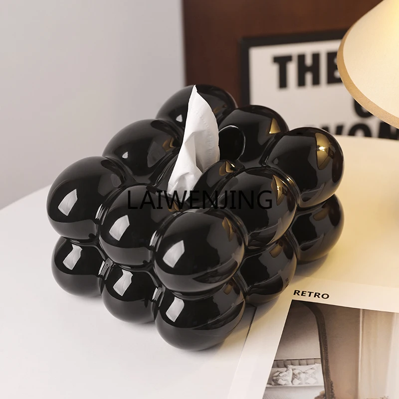 LYN light luxury egg ball tissue box ornament home jewelry coffee table dining table paper drawing