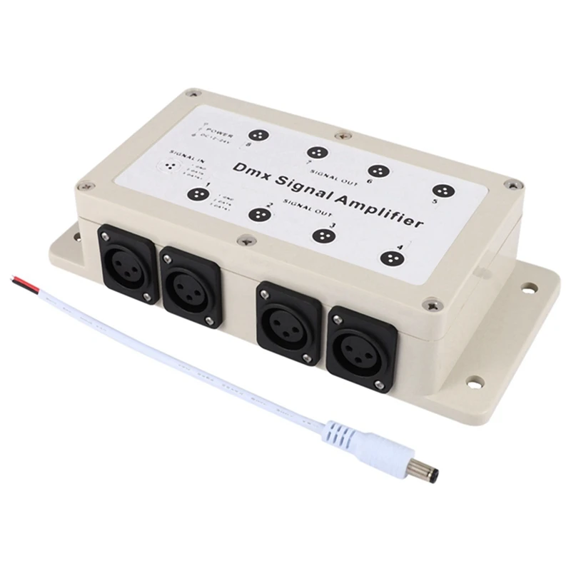 Amplificateur de Signal Contrôleur Dmx DMXORLED, Sortie 8 Canaux, Répartiteur pour Équipements Domestiques, 2X DC 12-24V