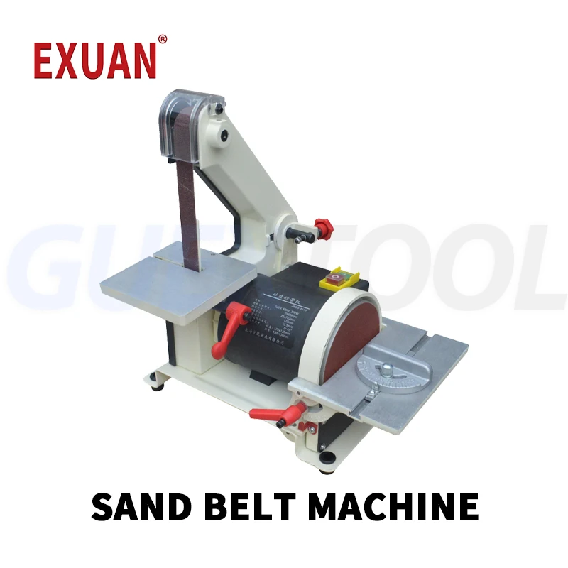 Electric 220V 300W Professional Speed Adjustable Sand Belt Machine Desktop Polishing Machine Multifunctional Metal Wood Sanding
