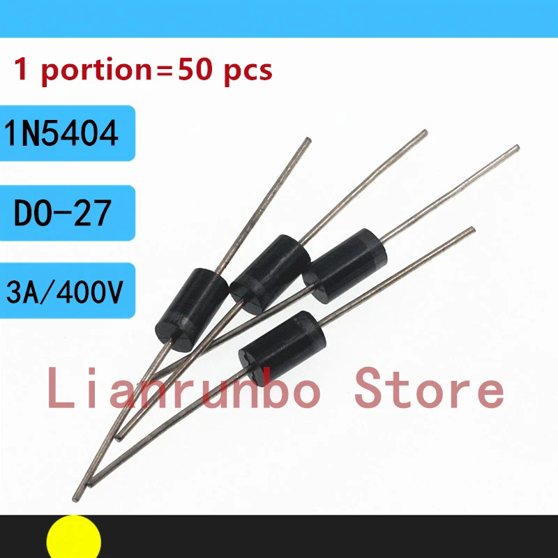 50 шт./лот 1N5404 INDO-27 3A 400 В выпрямительный диод DIP 1N5404