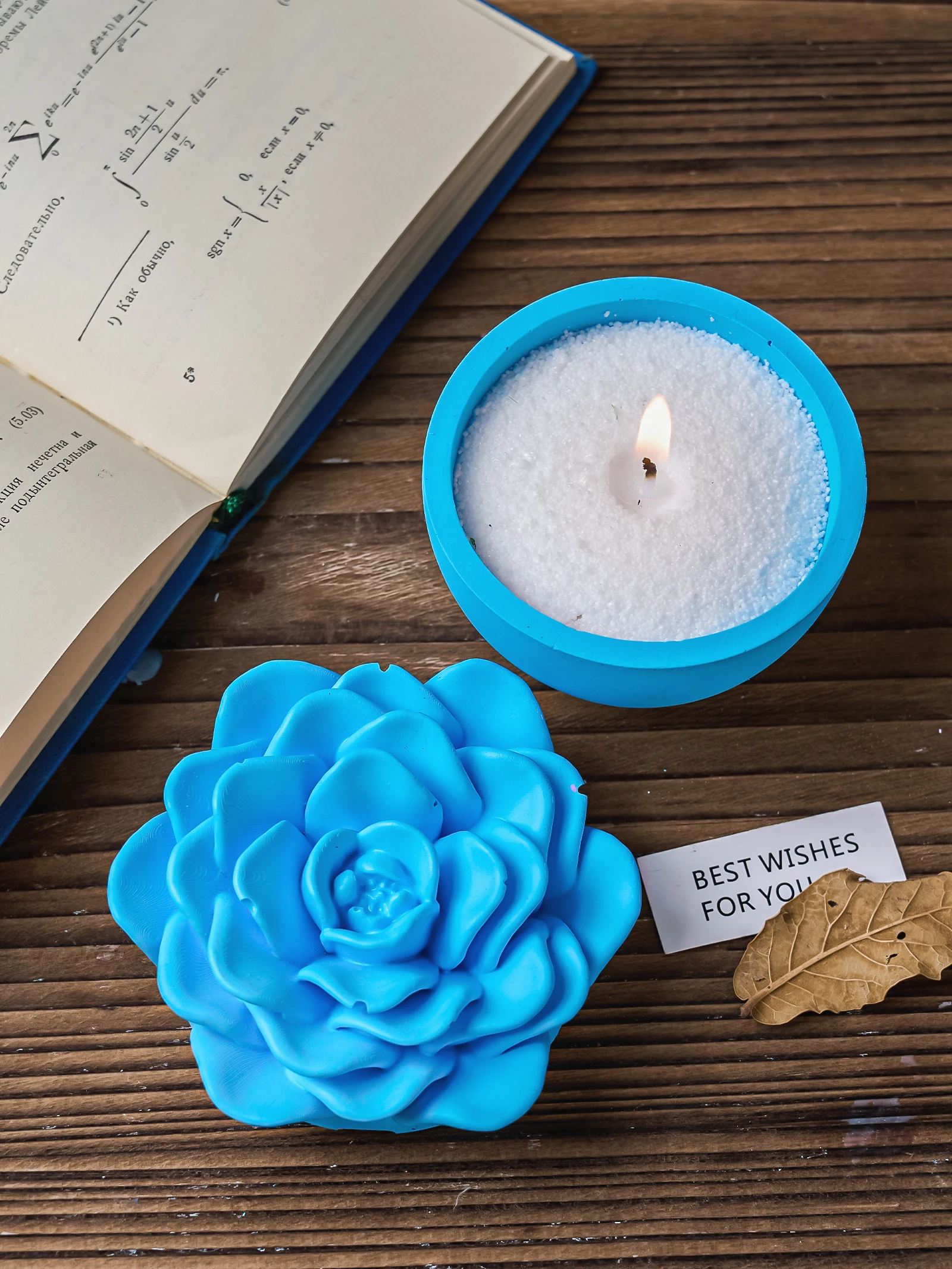 3D Rose Flower Candle Jar Silicone Mold with Lid Peony Jewelry Storage Box Crafts Making Plaster Resin Casting Molds Home Decor — zdjęcie 5