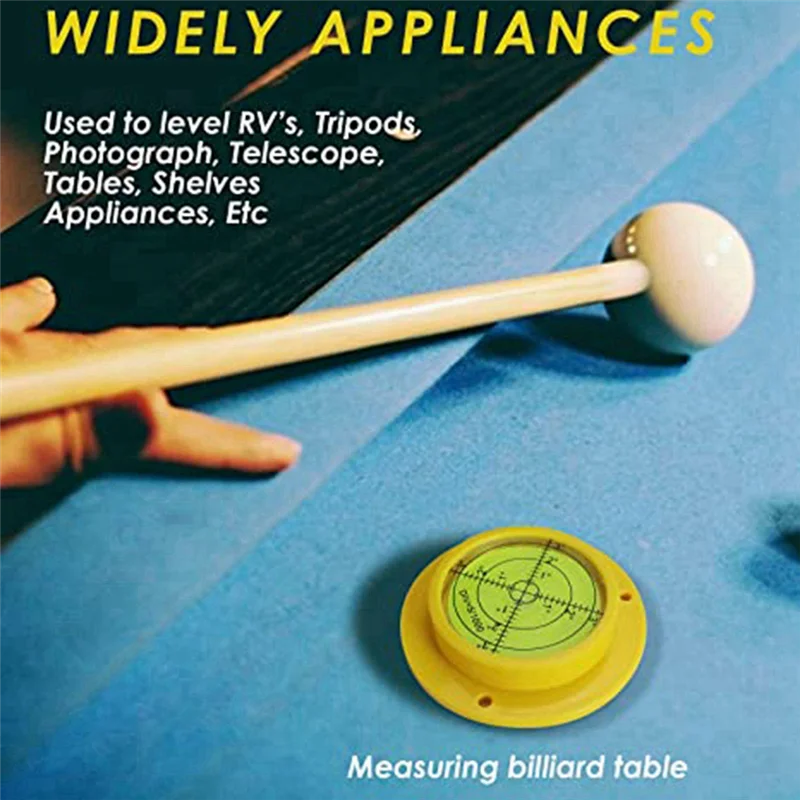 N84R Round Bubble Level, 90X17mm High Precision Circular Spirit Level with 3 Mounting Holes, Measuring Instrument Tool