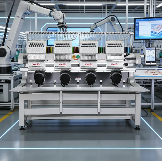 New Model BL-1204C: High Efficiency 4 Heads Industrial Machine, 12/15 Needles, High Speed