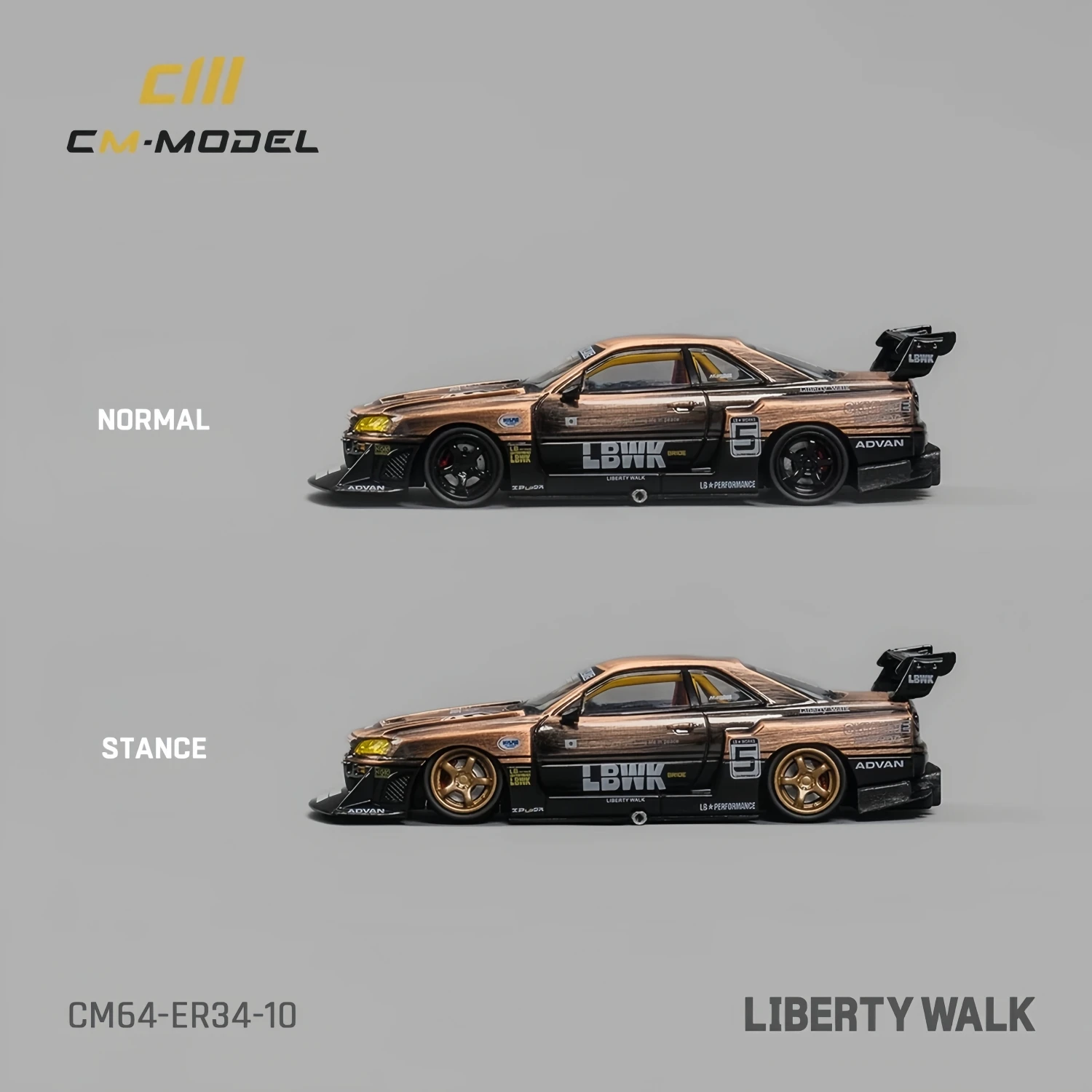 

В наличии: Коллекционная масштабная модель автомобиля CM Model 1/64 Liberty Walk ER34 Bryanlivery