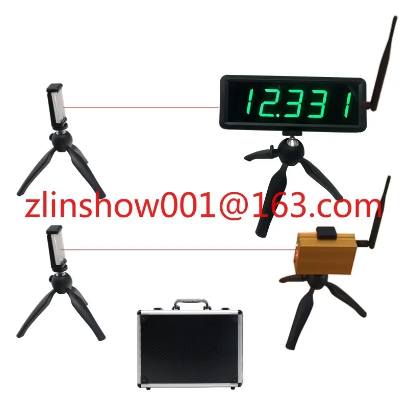 Automatic Data Saving Great Coach Equipment Battery Powered Wireless Laser Timer for Sprints Racing Training