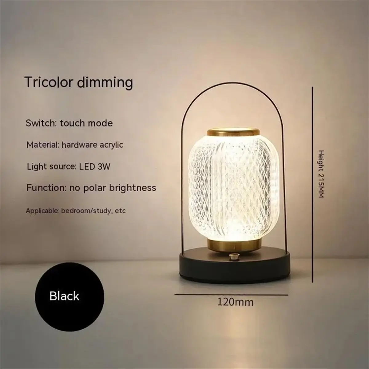 AA19 LED Table Lamp Retro Rechargeable Night Light USB Touch Bar Bedroom Living Bedside Atmosphere Portable Lighting