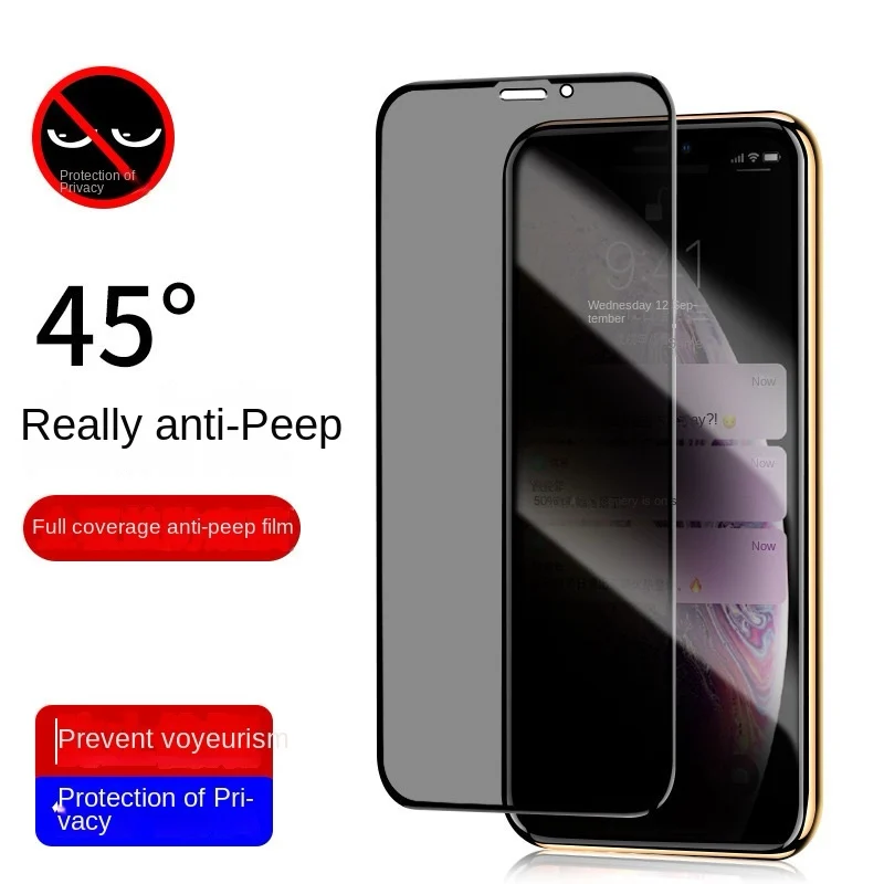 5PCS Anti-peeping Film For iPhone 15 16 Pro /Pro Max Tempered Glass Anti Peeping Glass Privacy Protection Screen Protector