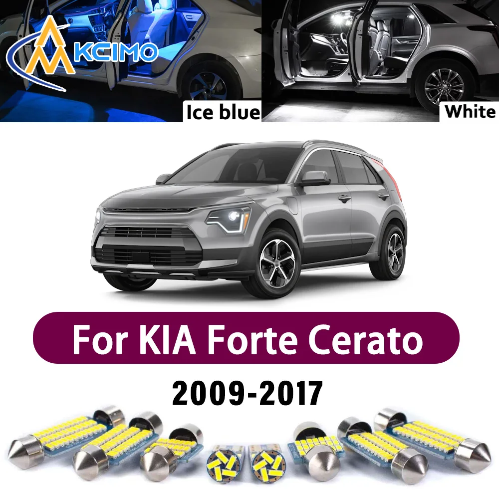 

High Lumen CANBUS Error Free LED Interior Light Kit For KIA Niro EV Plug-in 2016-2023 Door Trunk Reading Dome Lamp Bulbs Set