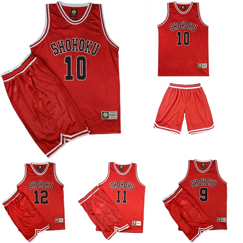 Anime Slam Dunk cosplay costumes Shohoku basketball team jersey Sakura AGI Hanamichi Rukawa Jersey sports wear school uniform se