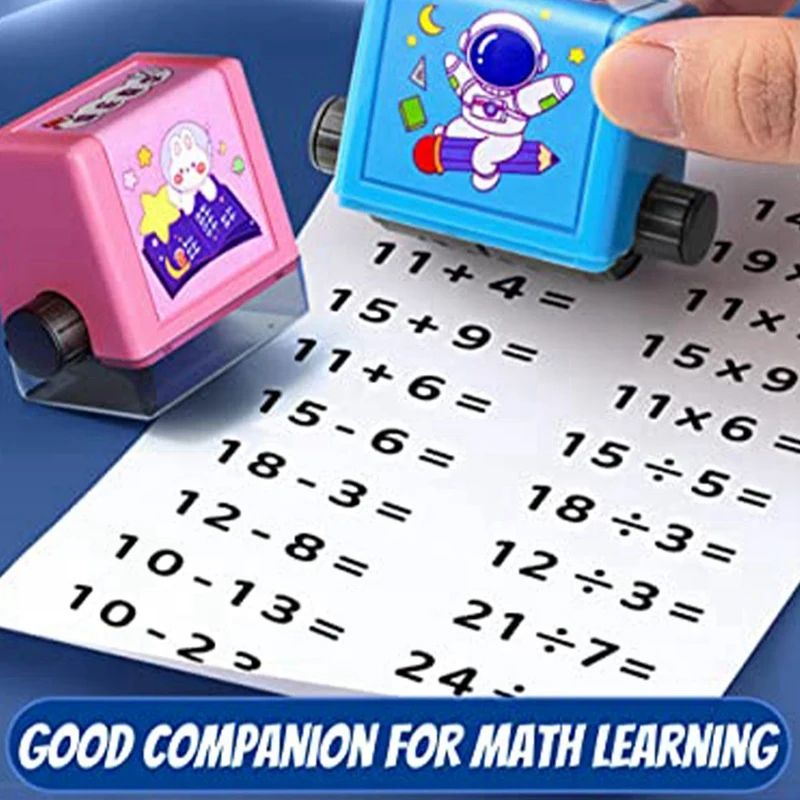 Roller Digital Teaching Stamp, 1-100 Maths Learning Roll Stamp, Additions Subtraction Division Role Stamp