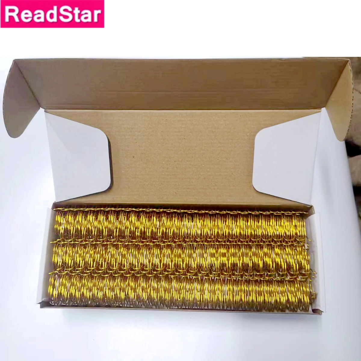 30/50/100PCS/Box ReadStar A4 3:1/2:1 Pitch 6.4-38.1mm OY Double Coil Gold Color Double Loop Wire Binding Comb Wire Rings Golden