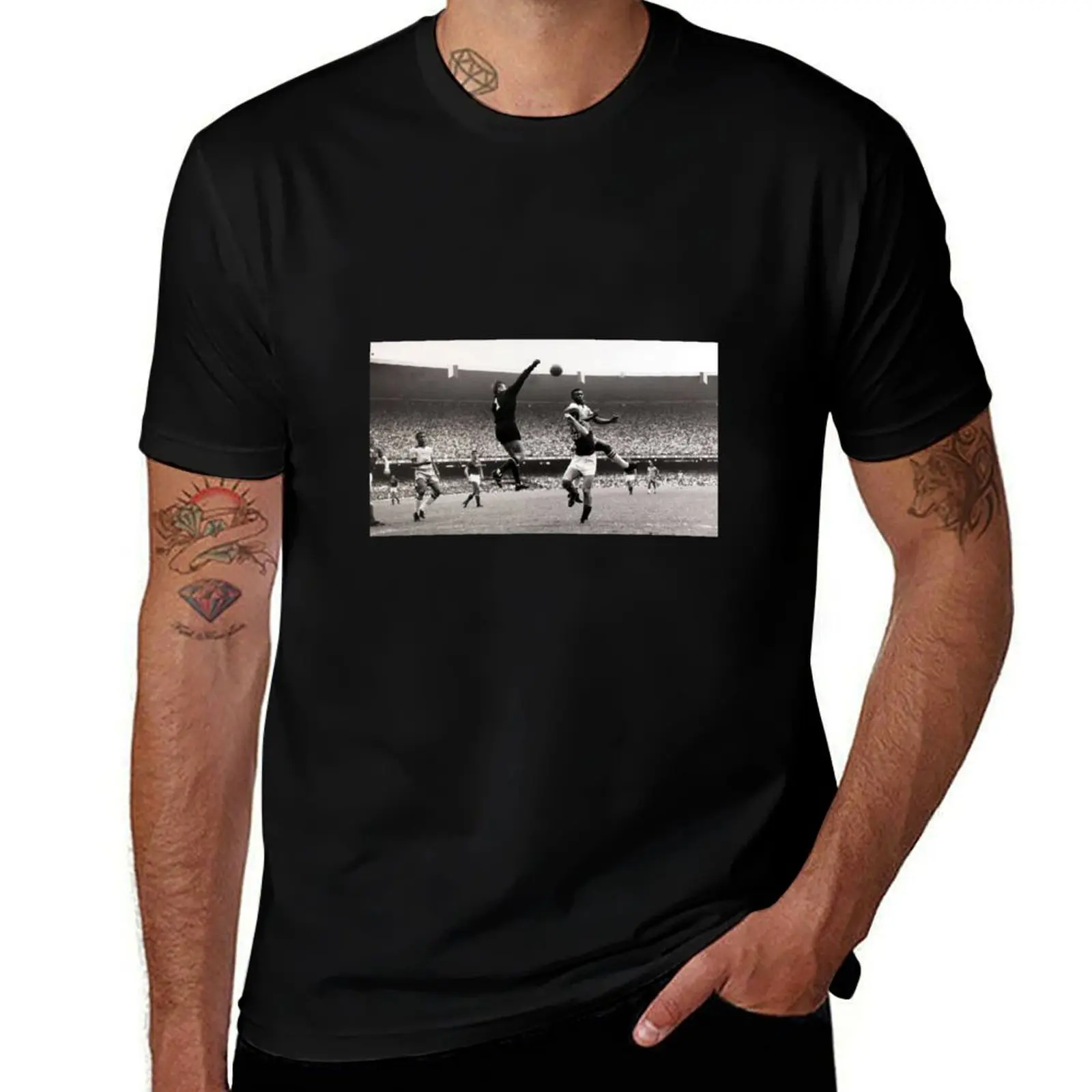 

Pelé and Lev Yashin T-Shirt black cotton t-shirt plain for man package cotton t shirt man T-Shirt
