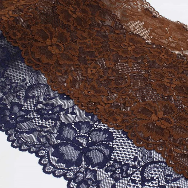 50Yards Elastic Stretch Lace Trim Clothing Sewing Craft DIY Apparel Fabric Lace Garment Accessory Lingerie 23cm