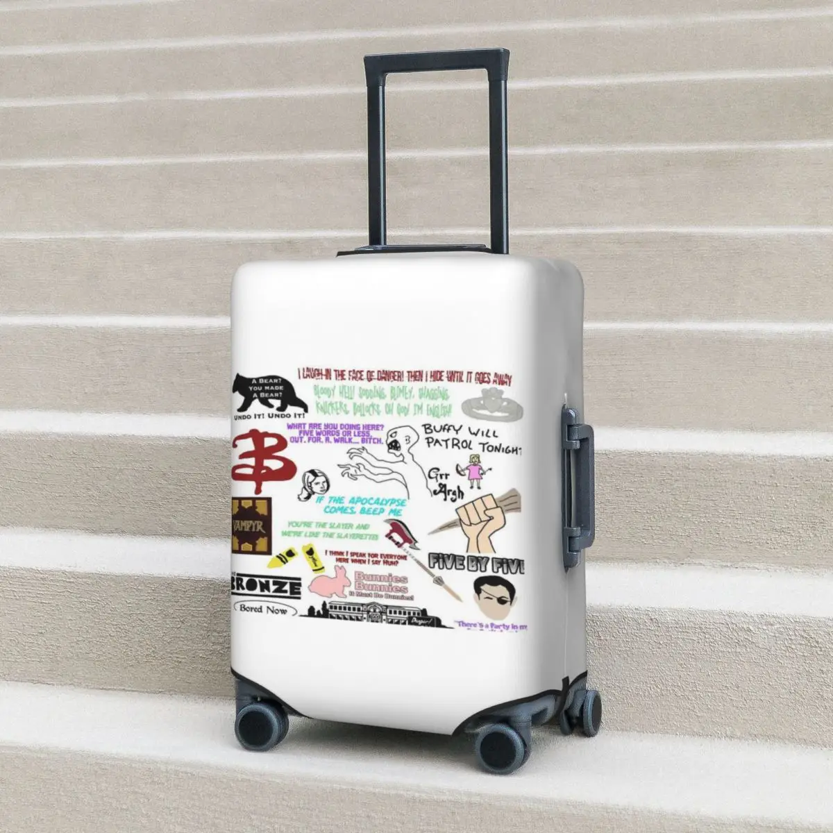 بافي مصاص الدماء القاتل الكولاج غطاء حقيبة حماية مرونة رحلة الأمتعة حامي يغطي لمدة 18-32 بوصة