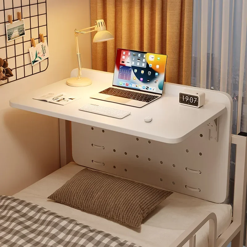 Computer desk College student dormitory bed Foldable suspended bunk study desk Side hanging small table