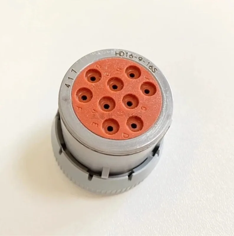 Bran-d n-ew gen-uine high-quality HD16-9-16S round gray 9-hole diagnostic plug
