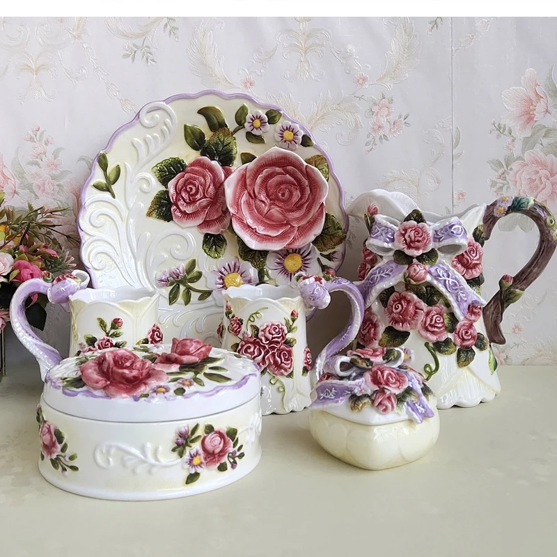 

Керамическая кружка с ручной росписью, вода, холодное украшение, ваза, безделушки, изысканная банка для хранения